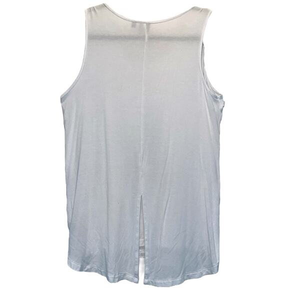 Blue Saks Fifth Ave White Embroidered Front Cotton Top size Medium - Picture 6 of 7